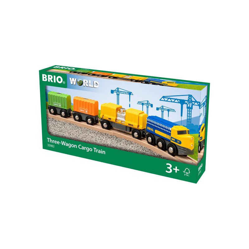 Brio Vrachttrein met drie wagons