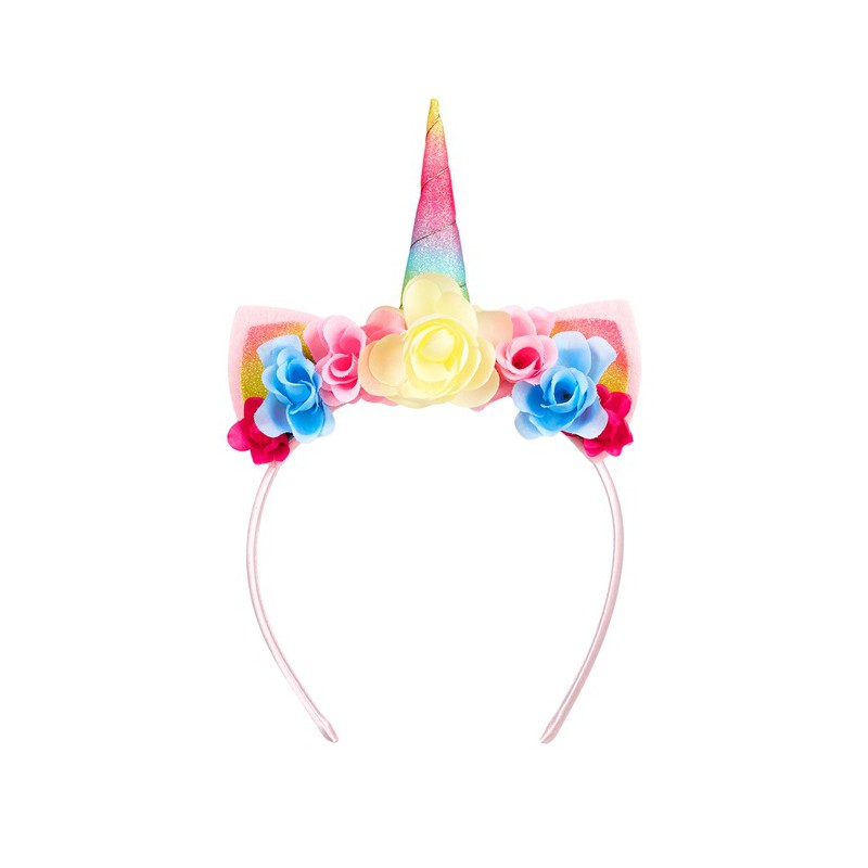 Haarband Eenhoorn  driekleur.