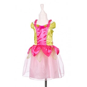 Kimberly dress, fuchsia/green 5-7jr.