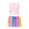 Melody set top+skirt, pink 3jr.