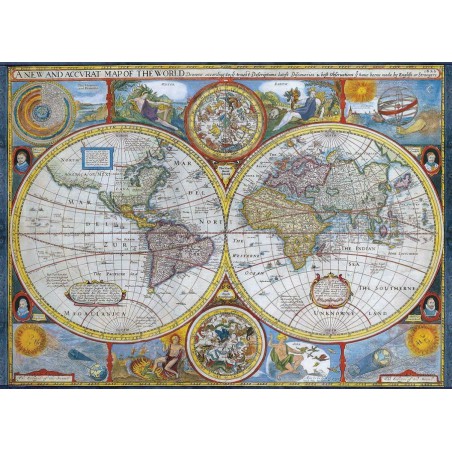 Antique World Map 2000 stukjes Eurographics
