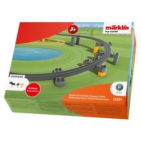 Märklin My World, Set Bouwstenen Viaductspoorweg stijging en daling, 72221