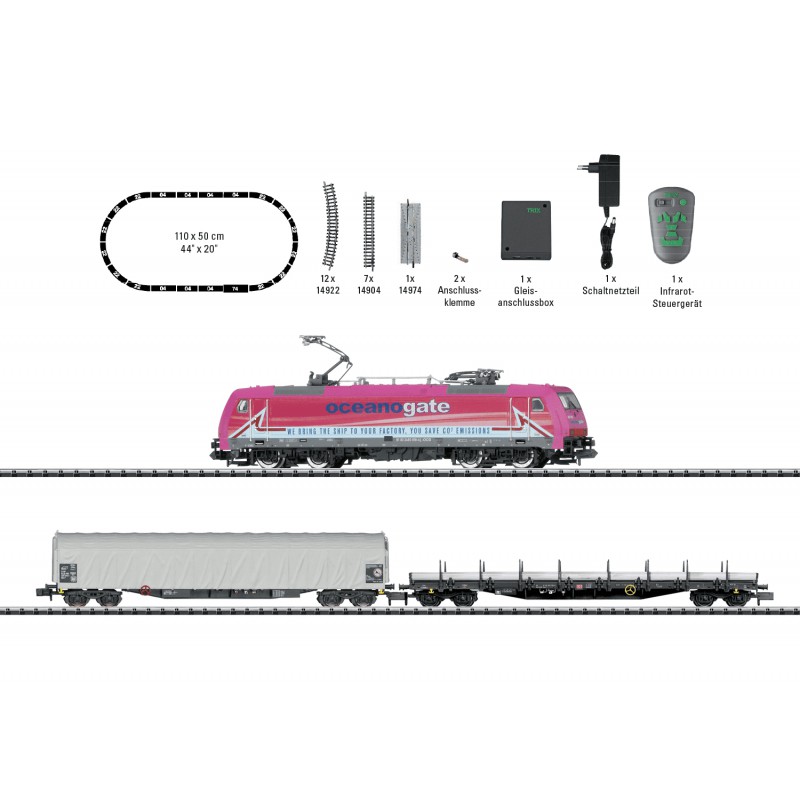 Märklin-H0 Start up, Minitrix 11149 N Digitale startset OCEANOGATE goederentrein, T11149