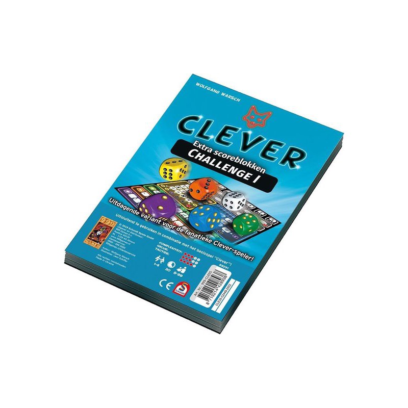 Clever Challenge 1 Scoreblok 2 stuks - Dobbelspel, 999 games