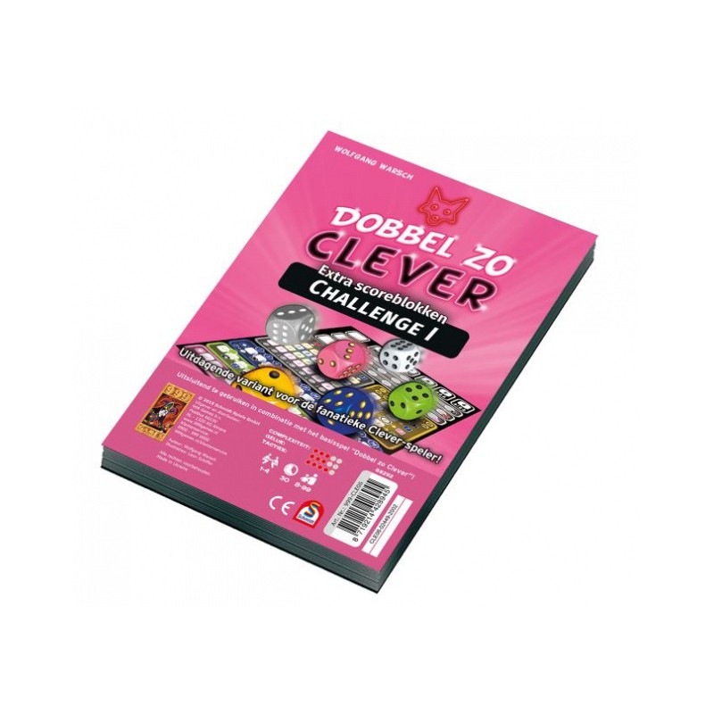 Dobbel zo Clever Challenge 1 Scoreblok 2 stuks - Dobbelspel, 999 games