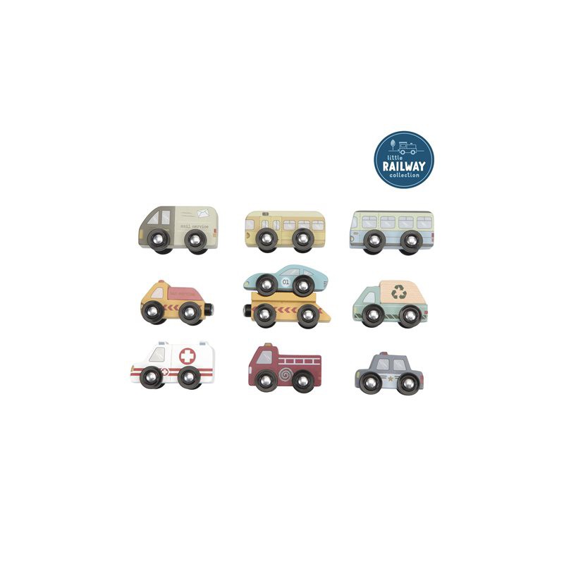 Little Railway Collection - Voertuigen set FSC - Little Dutch