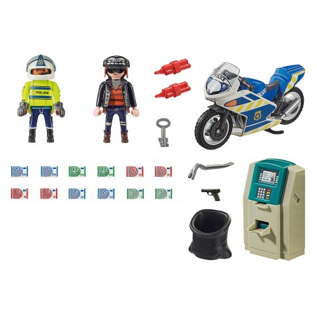 Playmobil - Politiemotor: achtervolging van de geldrover, 70572