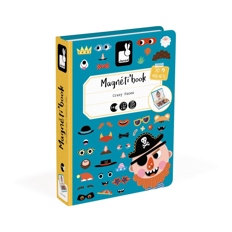 Janod, Magnetibook - Gekke gezichten jongens, 11.2716