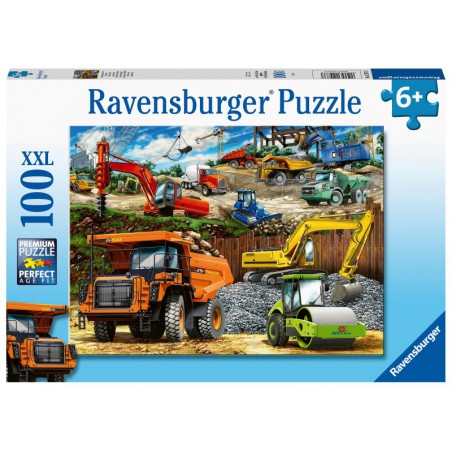 Bouwvoertuigen 100 stukjes Ravensburger