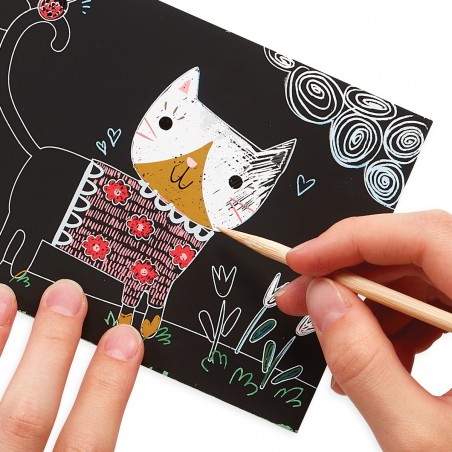 Mini Scratch & Scribble Art Kit- Katten