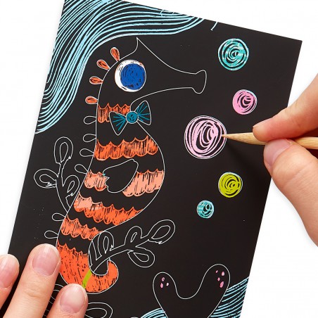 Mini Scratch & Scribble Art Kit- Vissen