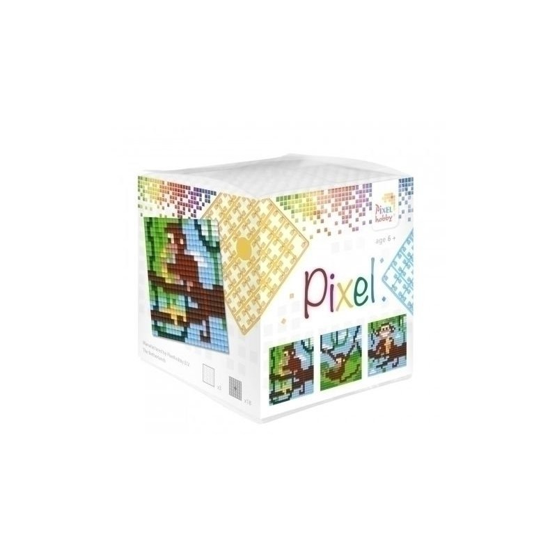 Pixel kubus - Aapjes