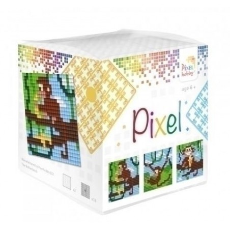 Pixel kubus - Aapjes
