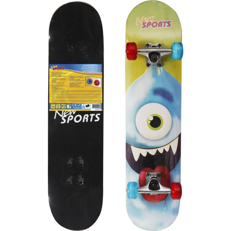 Skateboard Cyclops LED 78.7cm ABEC 7, New Sport