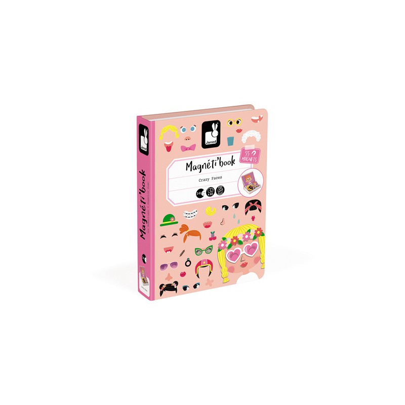 Janod, Magnetibook - Gekke gezichten meisjes, 11.2717