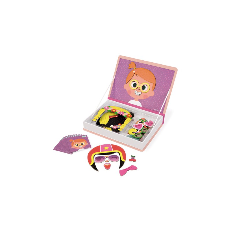 Janod, Magnetibook - Gekke gezichten meisjes, 11.2717