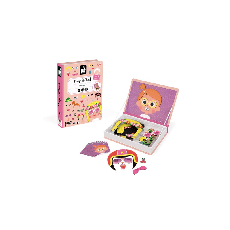 Janod, Magnetibook - Gekke gezichten meisjes, 11.2717