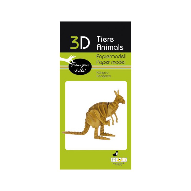 Fridolin - 3D Papiermodel Kangaroo