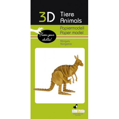 Fridolin - 3D Papiermodel Kangaroo