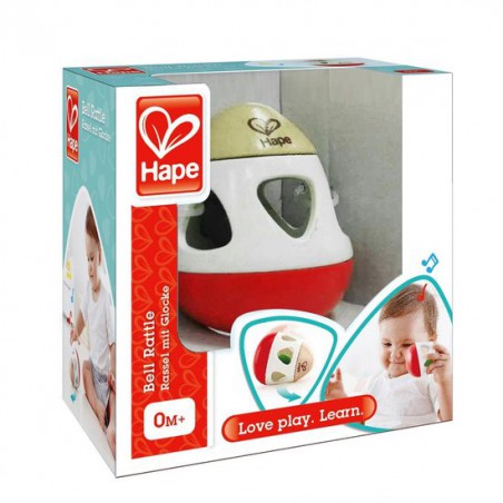 Rammelaar Met Belletjes 9 Cm Rood/wit, Hape