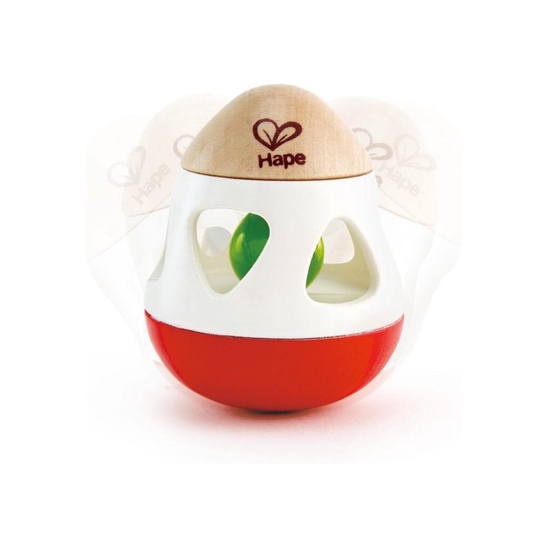 Rammelaar Met Belletjes 9 Cm Rood/wit, Hape