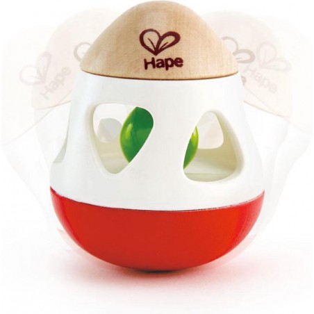 Rammelaar Met Belletjes 9 Cm Rood/wit, Hape