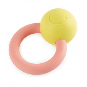 Babyring Rammelaar 10 Cm Geel/roze, Hape