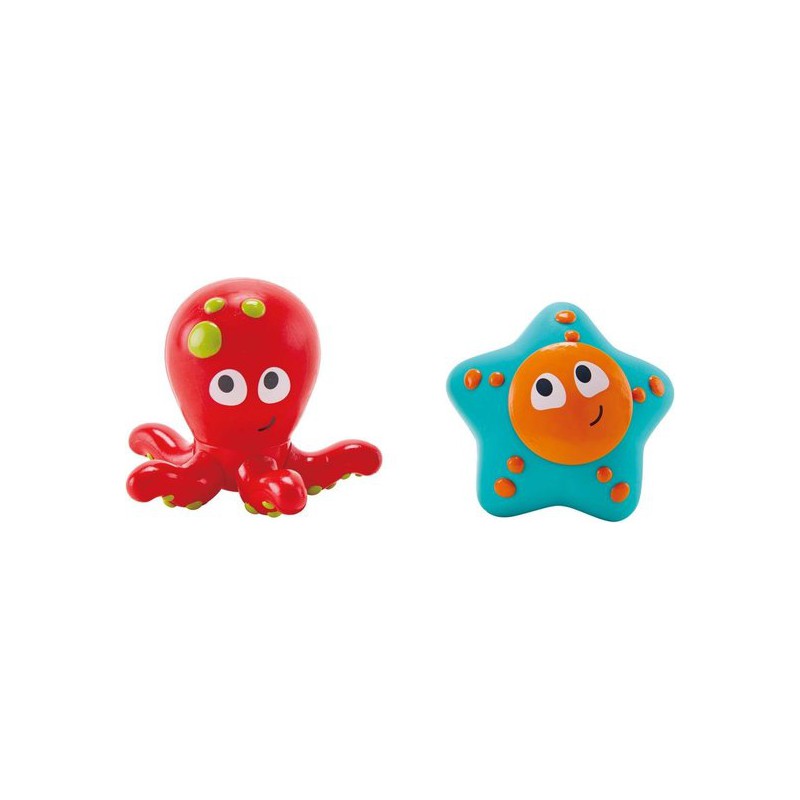 Waterspuiters Oceaandieren 2-delig rood/blauw, Hape