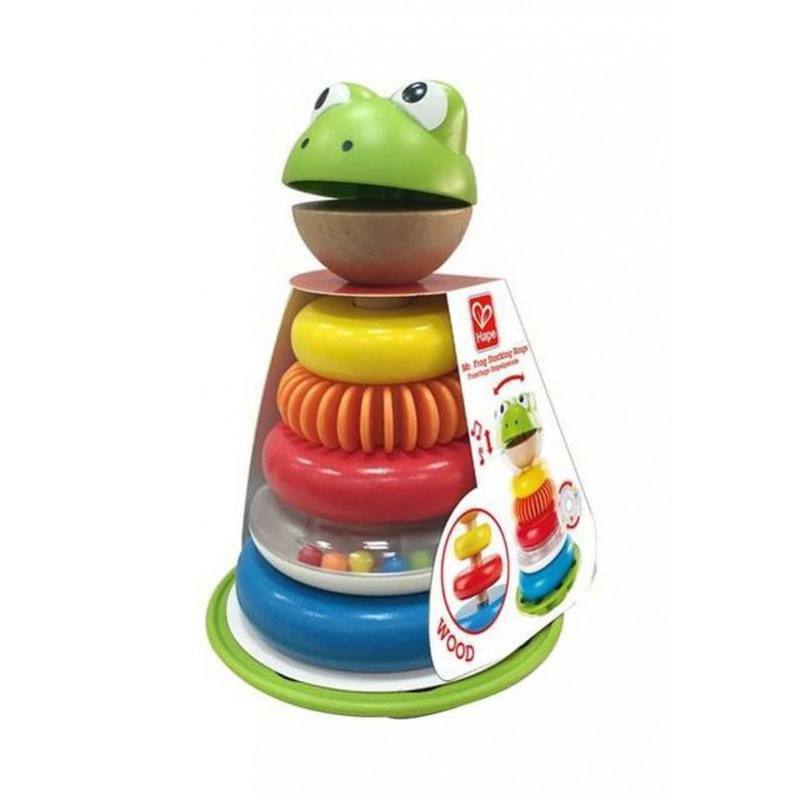 Houten Stapelringen Meneer Kikker, Hape
