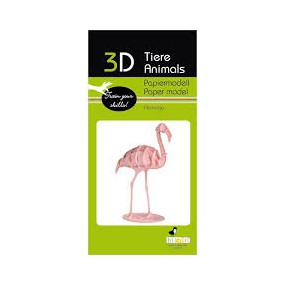 Fridolin - 3D Papiermodel Flamingo