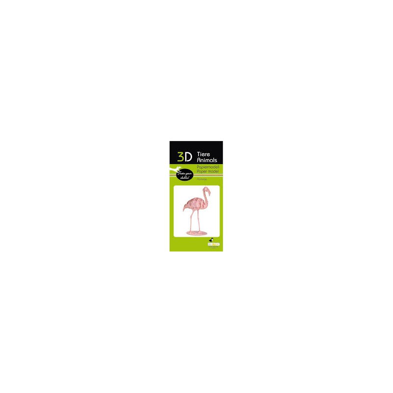 Fridolin - 3D Papiermodel Flamingo