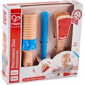 Houten Percussie-instrumenten 2-delig, Hape