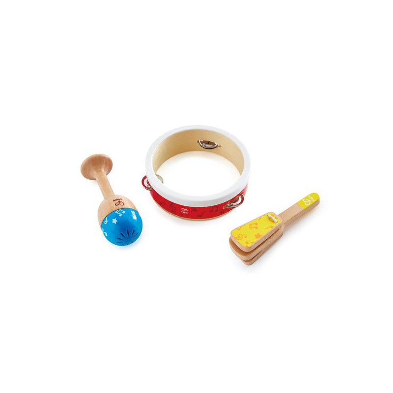 Houten Percussie-instrumenten 3-delig, Hape