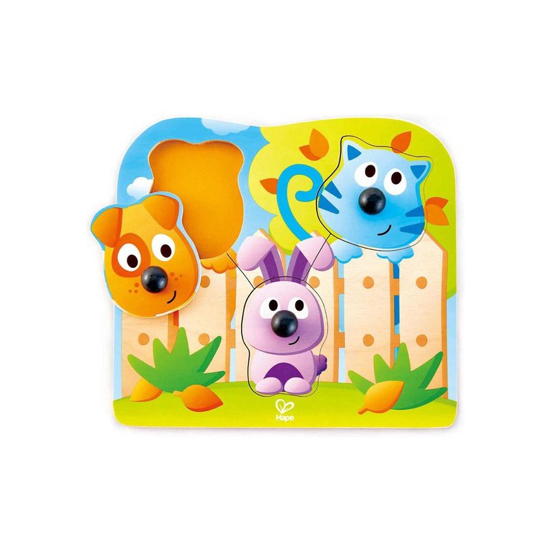 Knoppuzzel Dieren 3 stukjes, Hape
