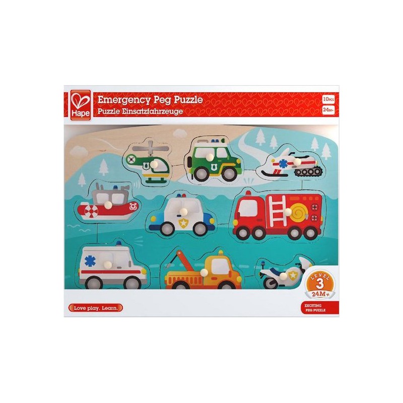 Knoppuzzel Hulpdiensten Voertuigen, Hape