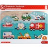 Knoppuzzel Hulpdiensten Voertuigen, Hape Knoppuzzel Hulpdiensten Voertuigen, Hape