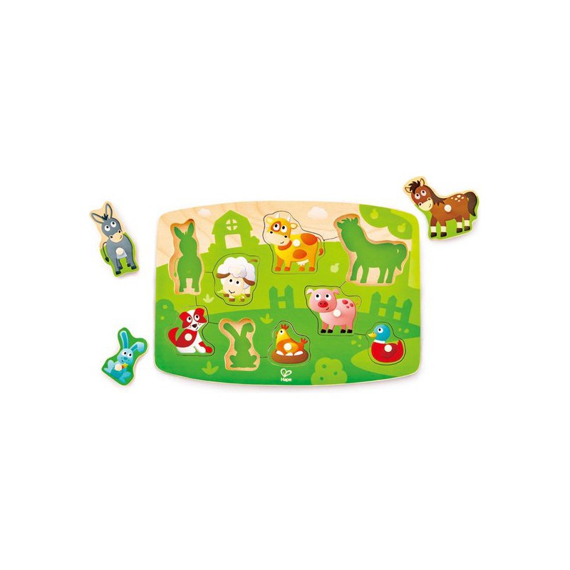 Knoppuzzel Boerderij Dieren, Hape