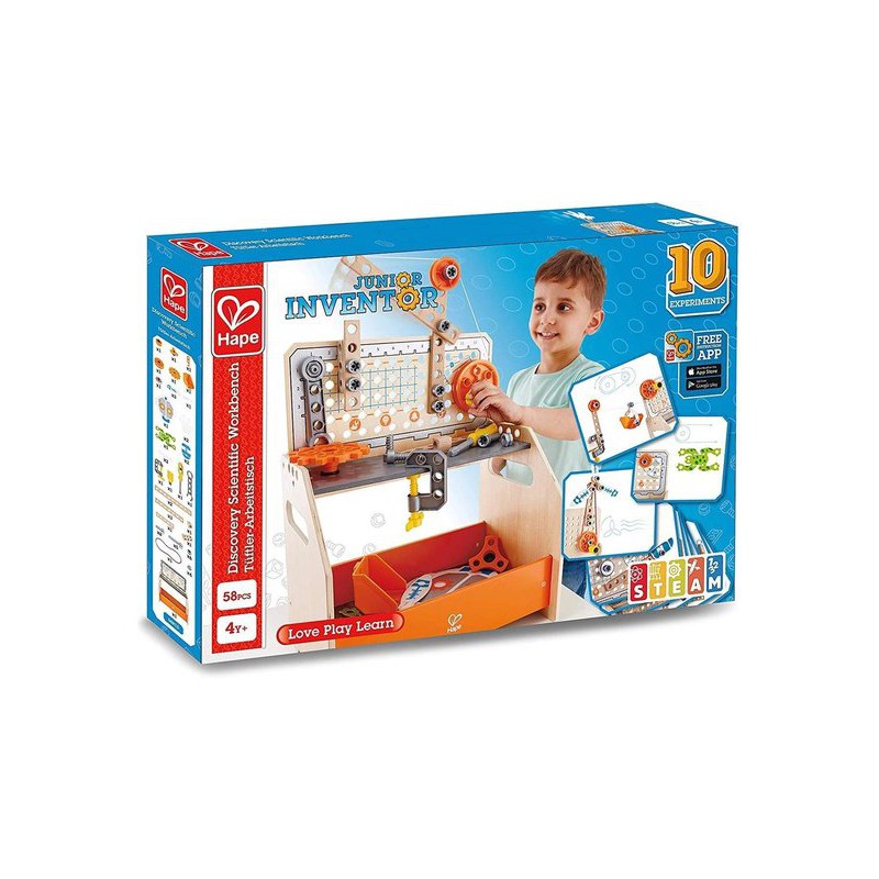 Houten Discovery Scientific Werkbank 58-delig, Hape