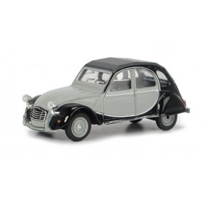 Schuco, Citroën 2 CV Grijs/Zwart, 1:64