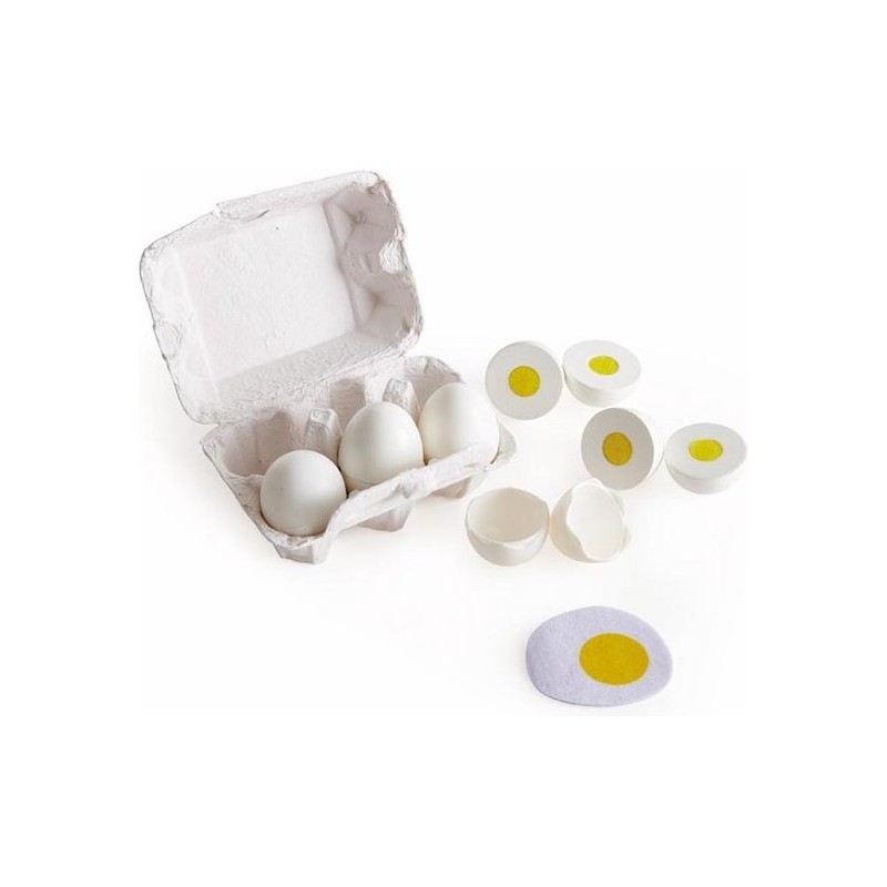 Houten Eierdoos met 6 eieren, Hape
