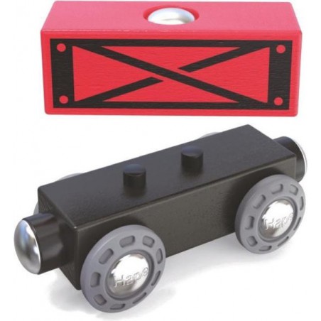 Stoomtrein 5-delig Zwart/rood, Hape Stoomtrein 5-delig Zwart/rood, Hape