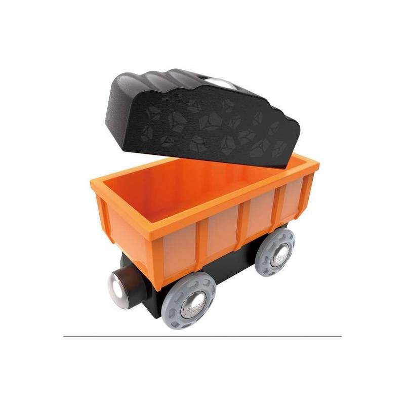 Diesel Goederentrein 5-delig groen/oranje/zwart, Hape