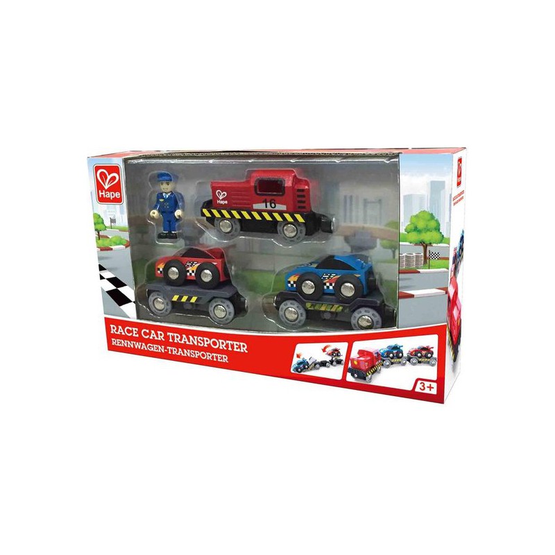Transporttrein Raceauto 6-delig, Hape