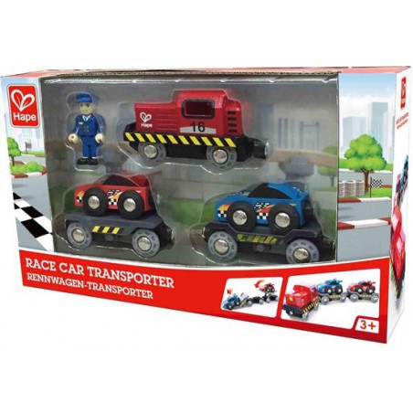 Transporttrein Raceauto 6-delig, Hape