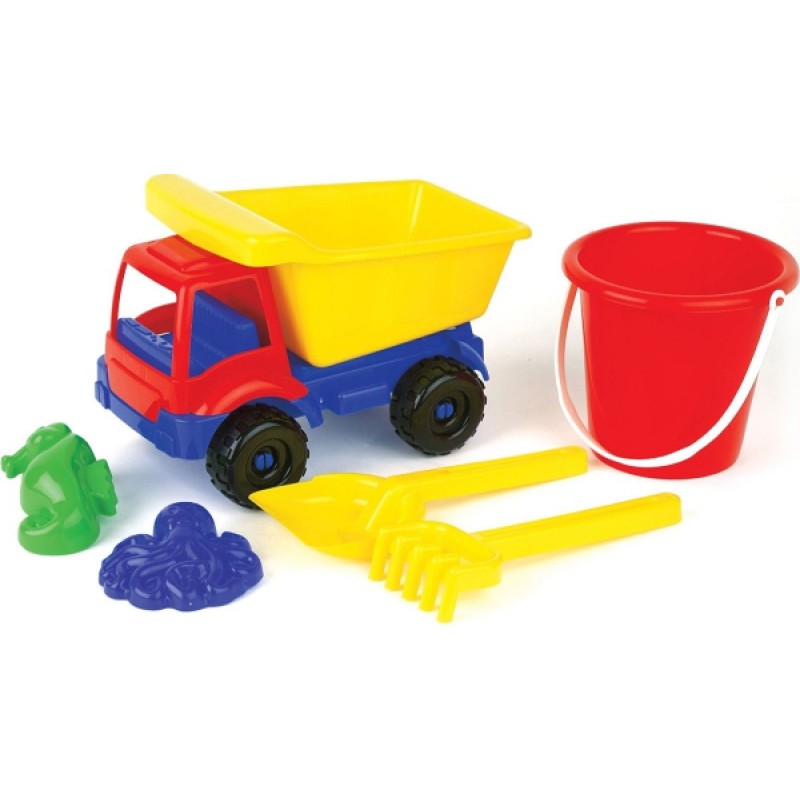 Kiepauto met zandset, 6-delig