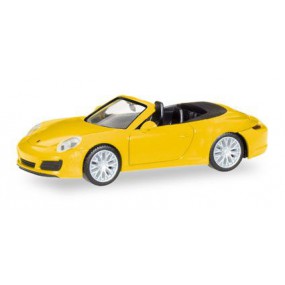 Herpa, Porsche Carrera 4S Cabrio- geel, 1:87