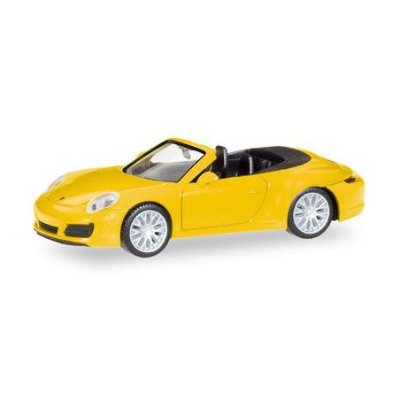 Herpa, Porsche Carrera 4S Cabrio- geel, 1:87