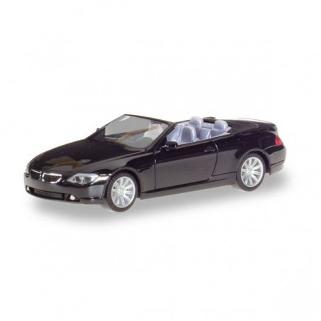 Herpa, BMW 6 Cabrio-zwart, 1:87