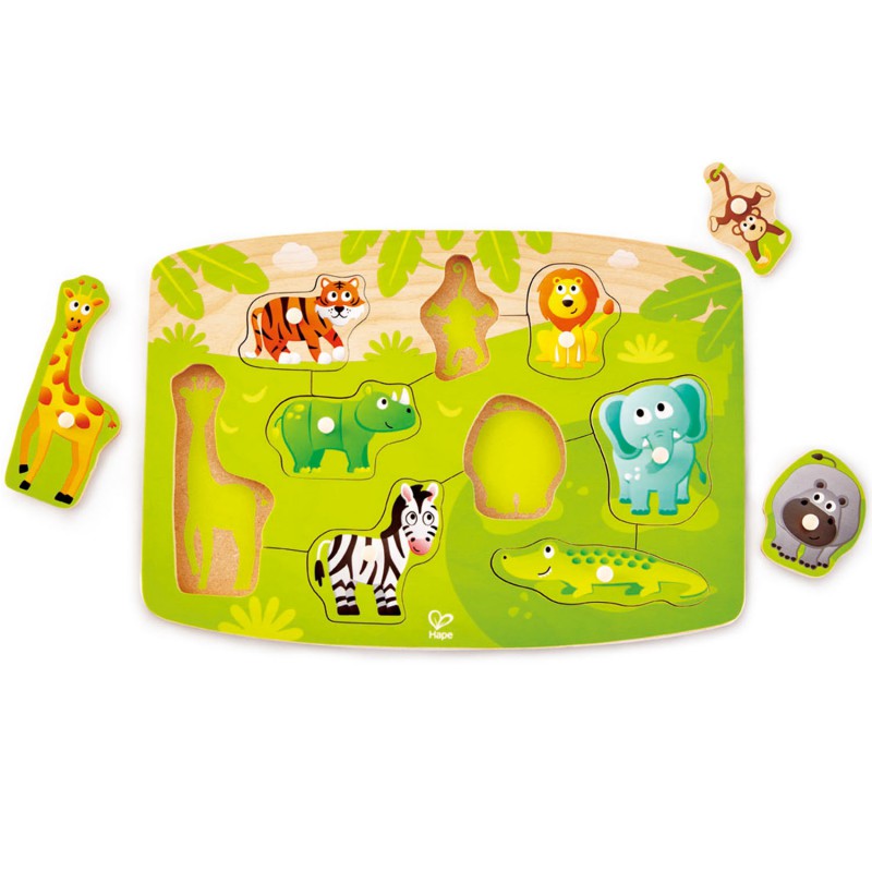 Knoppuzzel Jungle dieren, Hape