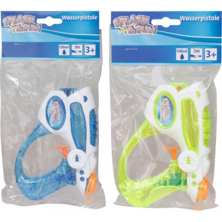 Splash &  Fun Waterpistool transparant, 16 cm